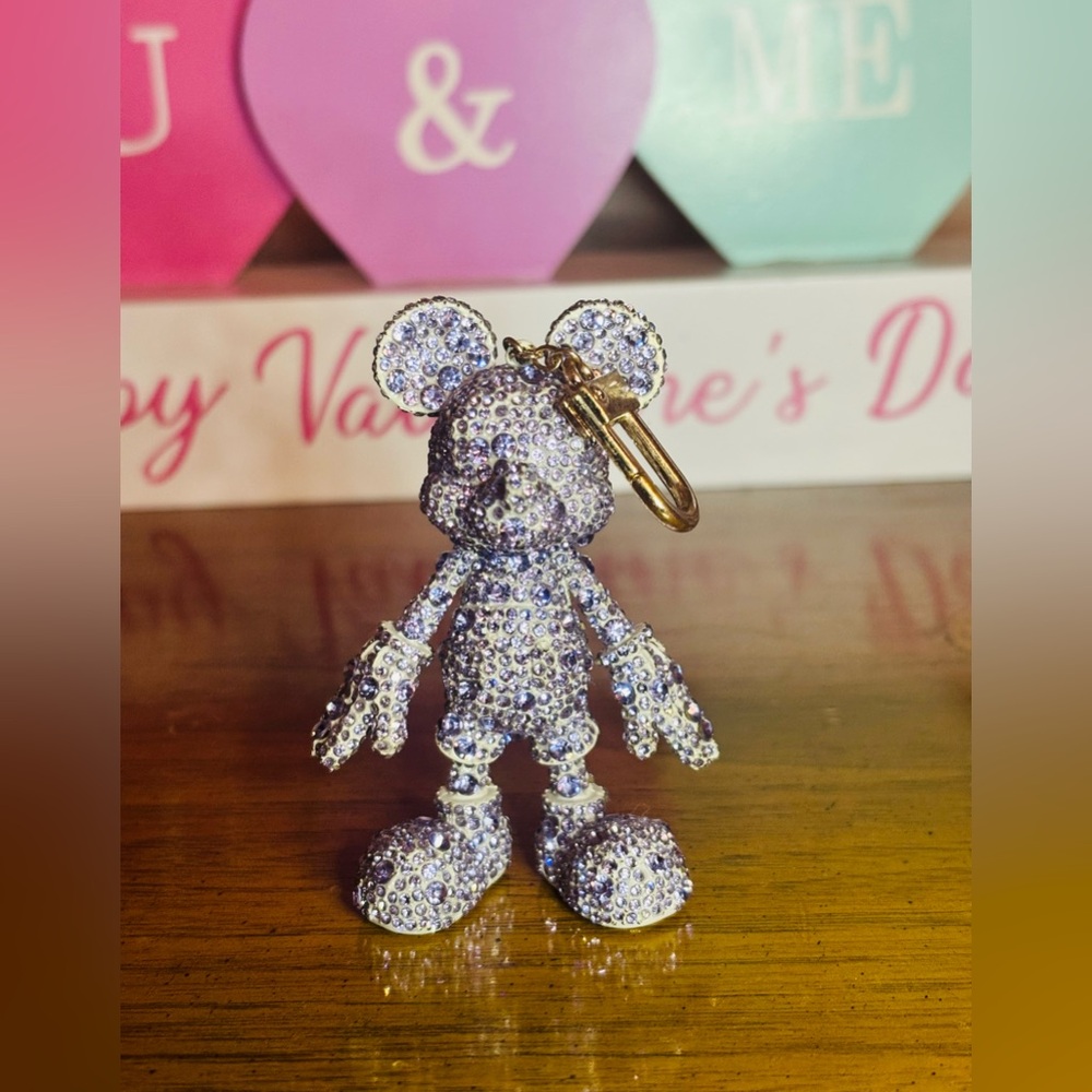 💜BaubleBar lilac and Gold Crystal Mouse Keychain